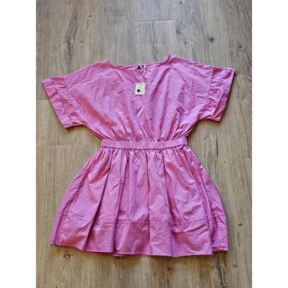 Free People Women's Full-Time Fun Mini Cotton Dress CL8 Sugar Magnolia Medium - Picture 1 of 5